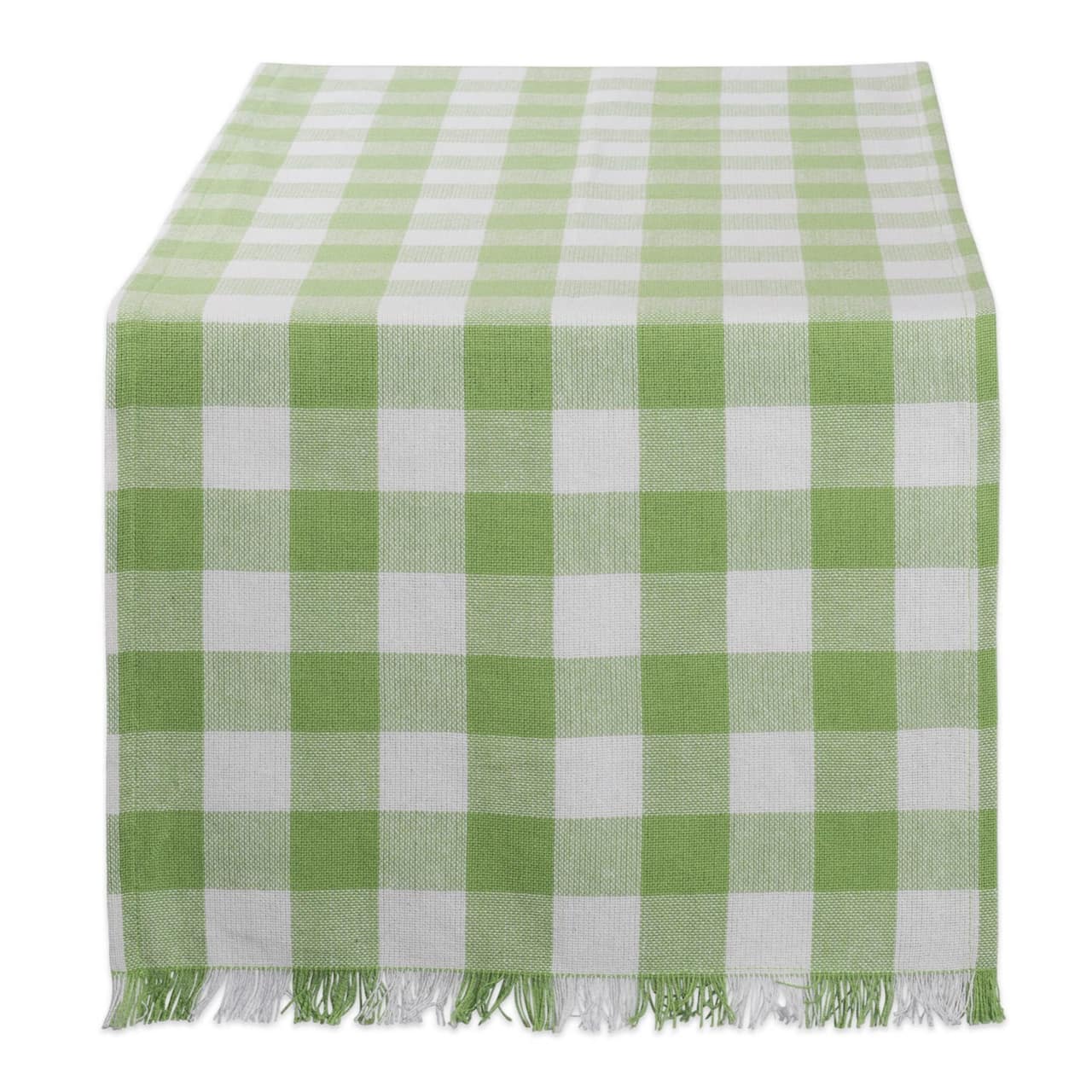 DII® 108" Heavyweight Check Fringed Table Runner